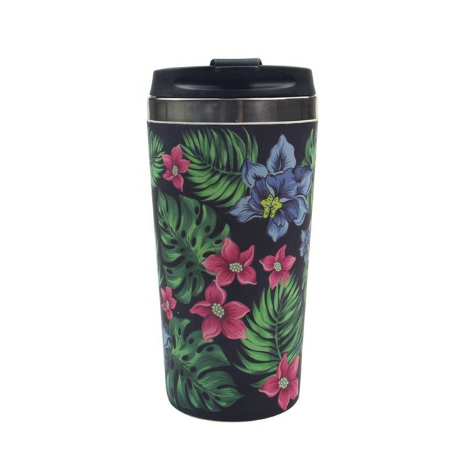 2019 New Reusable Bamboo Fiber Coffee Mug Stainless Steel Travel Coffee Cup