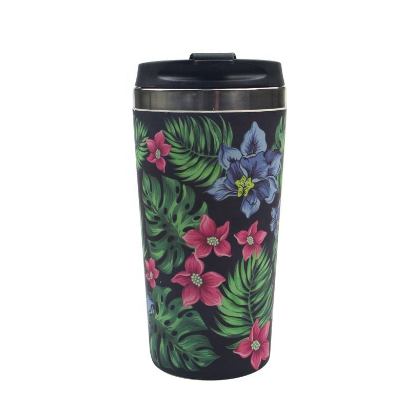 2019 New Reusable Bamboo Fiber Coffee Mug Stainless Steel Travel Coffee Cup