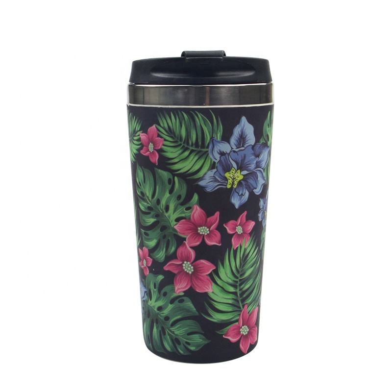 2019 New Reusable Bamboo Fiber Coffee Mug Stainless Steel Travel Coffee Cup