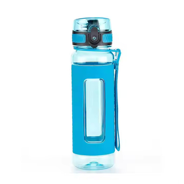 800ML Custom Logo Tritan BPA Free Sport Plastic Water Bottle Portable Handle Clear Plastic Drinking Bottle