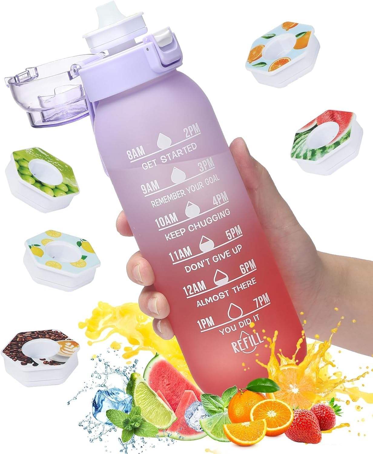 Food Grade Bpa Free Flavor Water Bottle Plastic Water Bottle With Flavor Pod