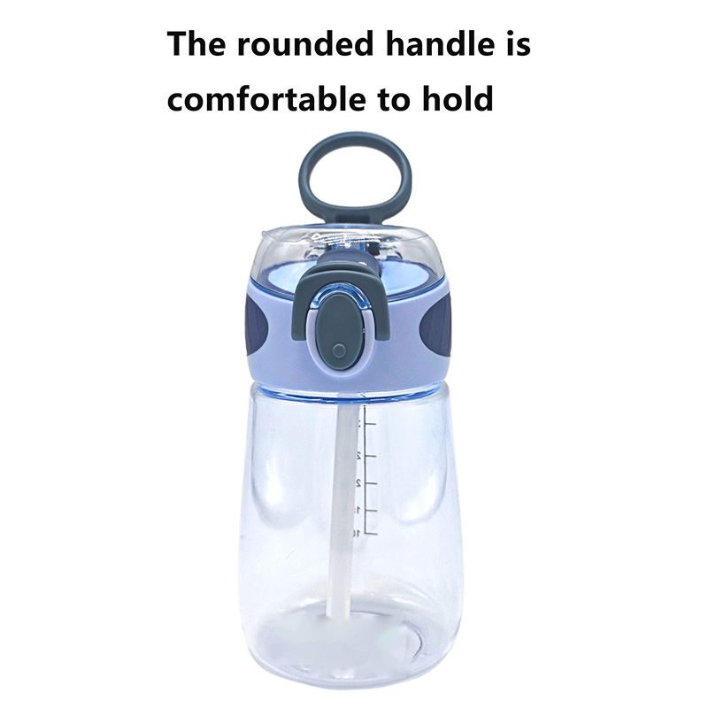 High Quality 400Ml Wide Mouth Leakproof Small Clear School Fancy Plastic Water Bottles for Kids Children
