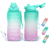 Large 75oz Motivational Water Bottle with Time Marker & Straw,Leakproof BPA Free Hydration Water Jug Ensure You Drink Water