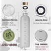 Wasser 1L Flasche Sport Plastic Sport Custom Cheap Bpa Free 1000Ml With Time Makers Tritan Water Bottle