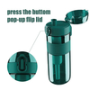 500ml BPA FREE PLASTIC Water Bottle Press the Button Pop-up Flip Lid Tritan Bottle Filter Portable Water Filter Bottle