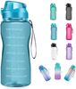 1 Gallon Water Bottle With Straw Time Marker Wide Mouth BPA-Free With Custom Logo for Fitness Large Gym Plastic Bottle