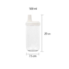 Custom 500Ml Wide Mouth Reusable Transparent Plastic Water Bottles Tea Drink Bottle With Straw