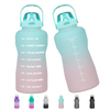 Large Outdoor Gym Sport BPA Free Motivational Water Bottle Plastic 1 Gallon Water Bottle with Handle