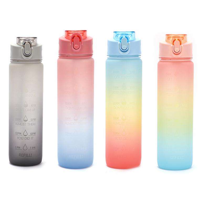 Large Outdoor Gym Sport BPA Free Motivational Water Bottle Plastic 1 Gallon Water Bottle with Handle