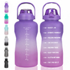 Large Outdoor Gym Sport BPA Free Motivational Water Bottle Plastic 1 Gallon Water Bottle with Handle