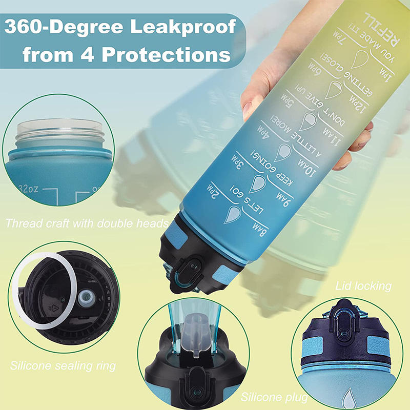 Customized 600ml 20 OZ 1000ml 34oz 1L 2019 Hot Product Tritan Sport BPA Free Plastic Frosted Water Bottle
