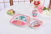 Customized Bamboo Fiber Tableware Children Baby Feeding Set Plate Cartoon Bowls for Baby