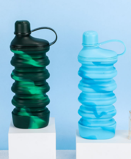 500ML BPA Free Silicone Leak-proof Reusable Travel Collapsible Water Bottle