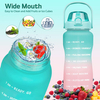 64 oz Water Bottle Large Half-gallon Water Bottle with Time Stamp Suitable for Fitness, Gym and Outdoor Sports