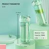 500ml/600ml BPA Free Sports Plastic Water Bottle Leakproof Frosted Fitness Sports Water Bottle with Handle