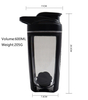 New Style Custom Color and logo 600ml Plastic Sport Water Bottle clear Gym Protein Shaker Bottle With Stirring Ball