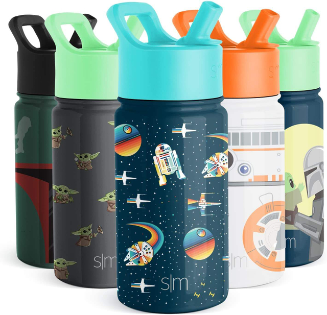 100% Leak Proof BPA FREE Kids Drink Water Bottle with Straw 350ML Plastic Water Bottle for Children and Camping