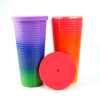 700ml High Appearance Level Color Wholesale Custom Portable Party Practical Plastic Water Cup With Straw