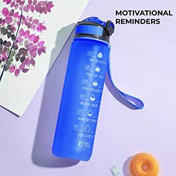 Factory Wholesale Water Bottle With Time Marker 32 Oz Motivational Gym Water Bottle With Time Marker