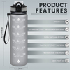 32oz 1L Tritan PCTG BPA Free Gym Gallon Custom Sport Motivational Plastic Water Bottle with Straw Time Marker Custom logo