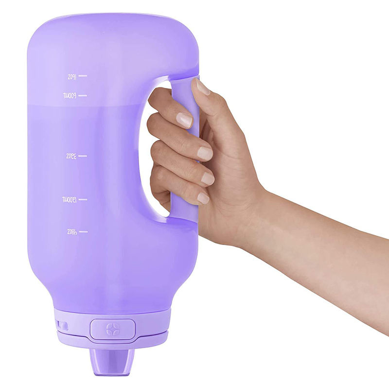 64Oz Fashion Eco Friendly Leak Proof Large Capacity Motivational Plastic Water Drink Bottle With Time Marker