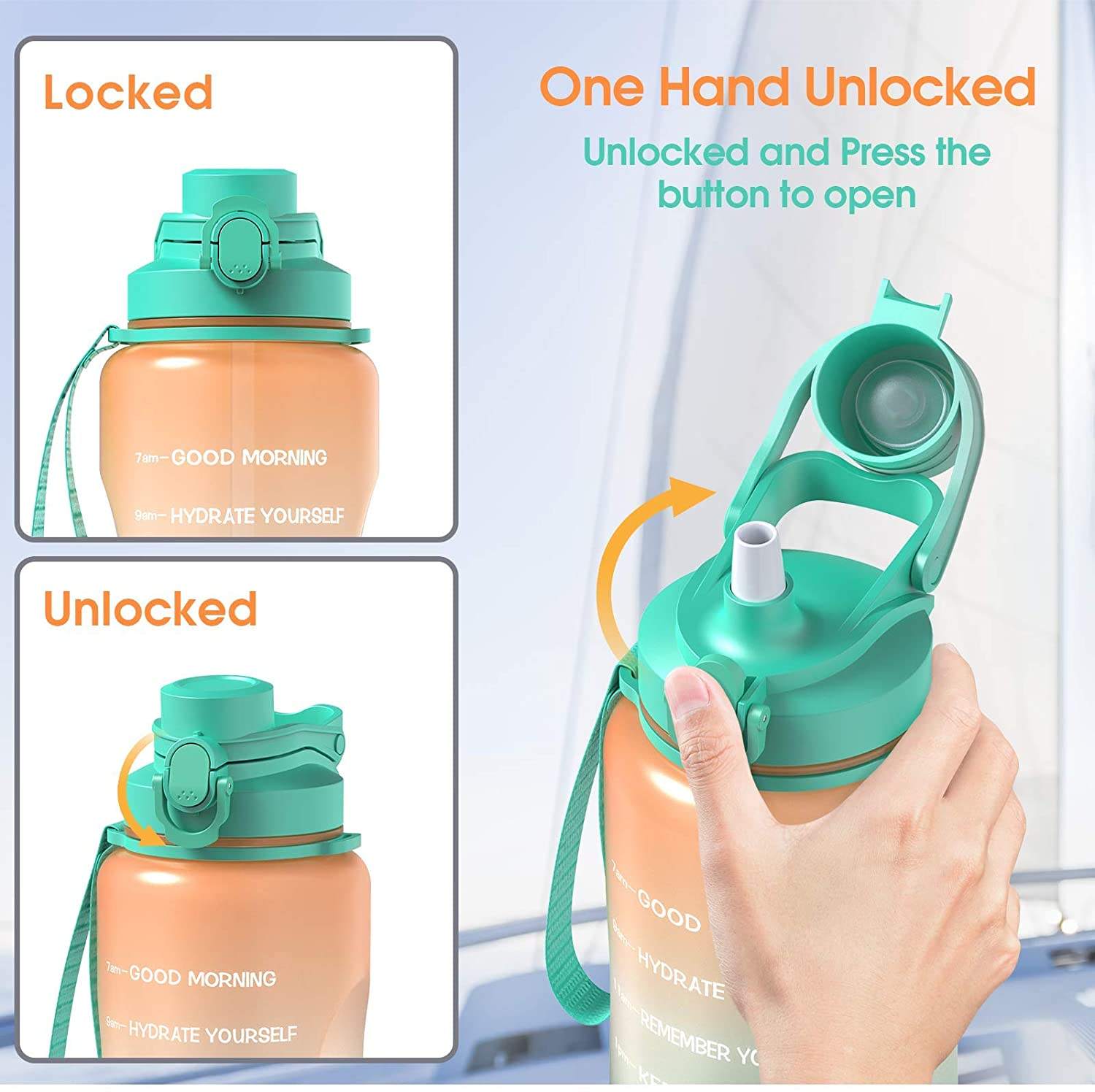 Made Clear Plastic Water Bottles Wholesale Bpa Free Eastman Tritan Sports Plastic Water Bottle with Straw