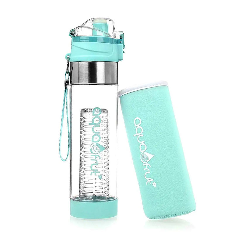 Wholesales 700 ml Customization Bpa Free Plastic Tea Strainer Sport Bottle Fruit Infuser Water Bottle