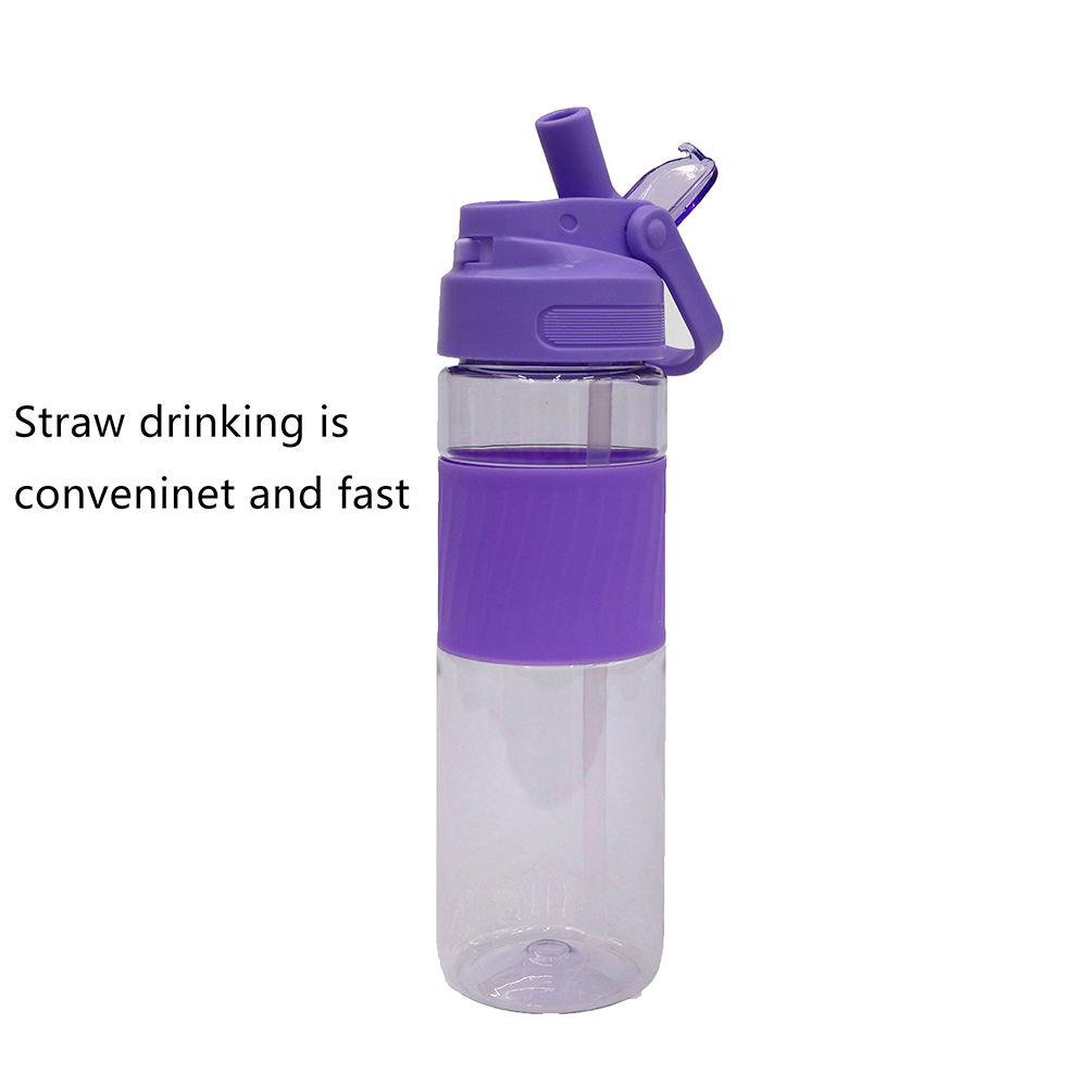 Hot Sell 700Ml Leakproof Transparent Reusable Water Drink Bottle Plastic With Silicone Sleeve