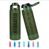 32oz Leakproof BPA Free Water Bottle Best Sports Motivational Plastic Water Bottle with Time Marker