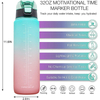 1L Tritan BPA Free Gym Sport Gallon Motivational Drinks Plastic Water Bottle with Time Marker