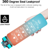 Outdoor Gym Custom Motivational Time Marker Reusable 32oz Sports Tritan Plastic Water Bottle