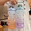 Bouteille Deau Motivante Trio Botella Motivacional De Agua Bottles 2000Ml 64Oz Motivational Tracker Water Bottle