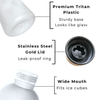 1L Plastic Bottle Tritan Time Marker Leakproof Large Big Sport Plastic Frosted White Motivational Water Bottle BPA Free