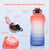 Outdoor Sports Half Gallon 64 oz BPA Free Time Marker Motivational Plastic Water Bottles