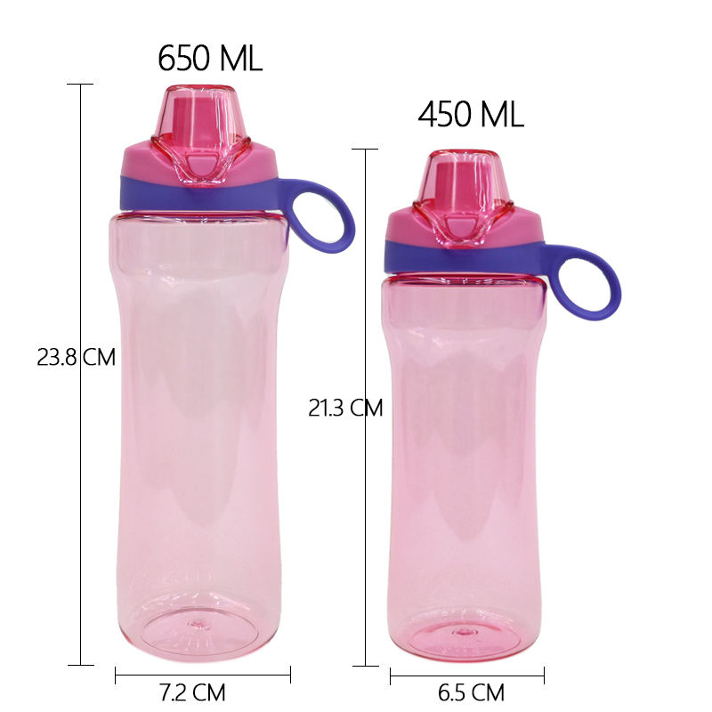 650ml High Appearance Level Candy Color Practical Portable Student School High Temperature Resistant Plastic Water Cup