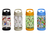 BPA Free Cute Cartoon Anti-fall Portable Plastic Water Bottle for Students With Handle
