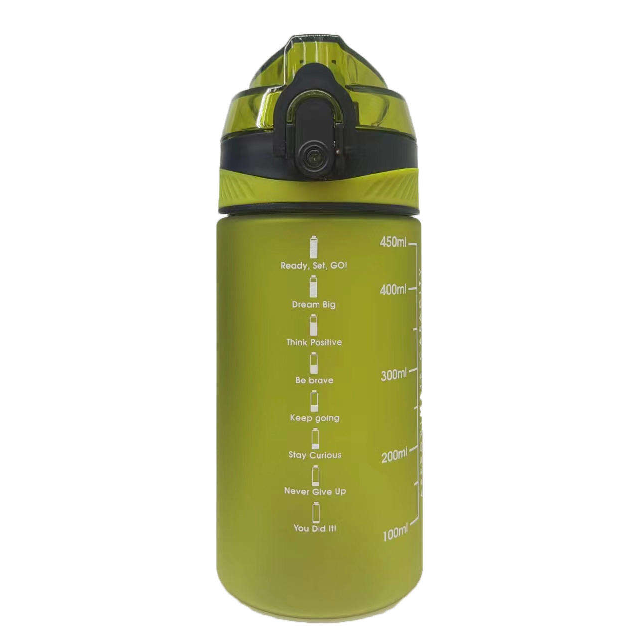 450ml High Quality Children Sports Water Bottle BPA Free with Handle and Food Grade Silicone Straws Suckers