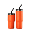 Custom logo Bpa Free Car Insulated Tumbler Flask Stainless Steel 304 Thermal Coffee Mug With Straw and Lid