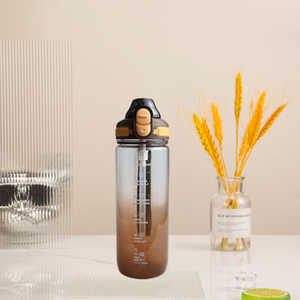 26oz Gradient Color Sports Water Bottle with Drinking Straw and Rope for Outdoor Fitness
