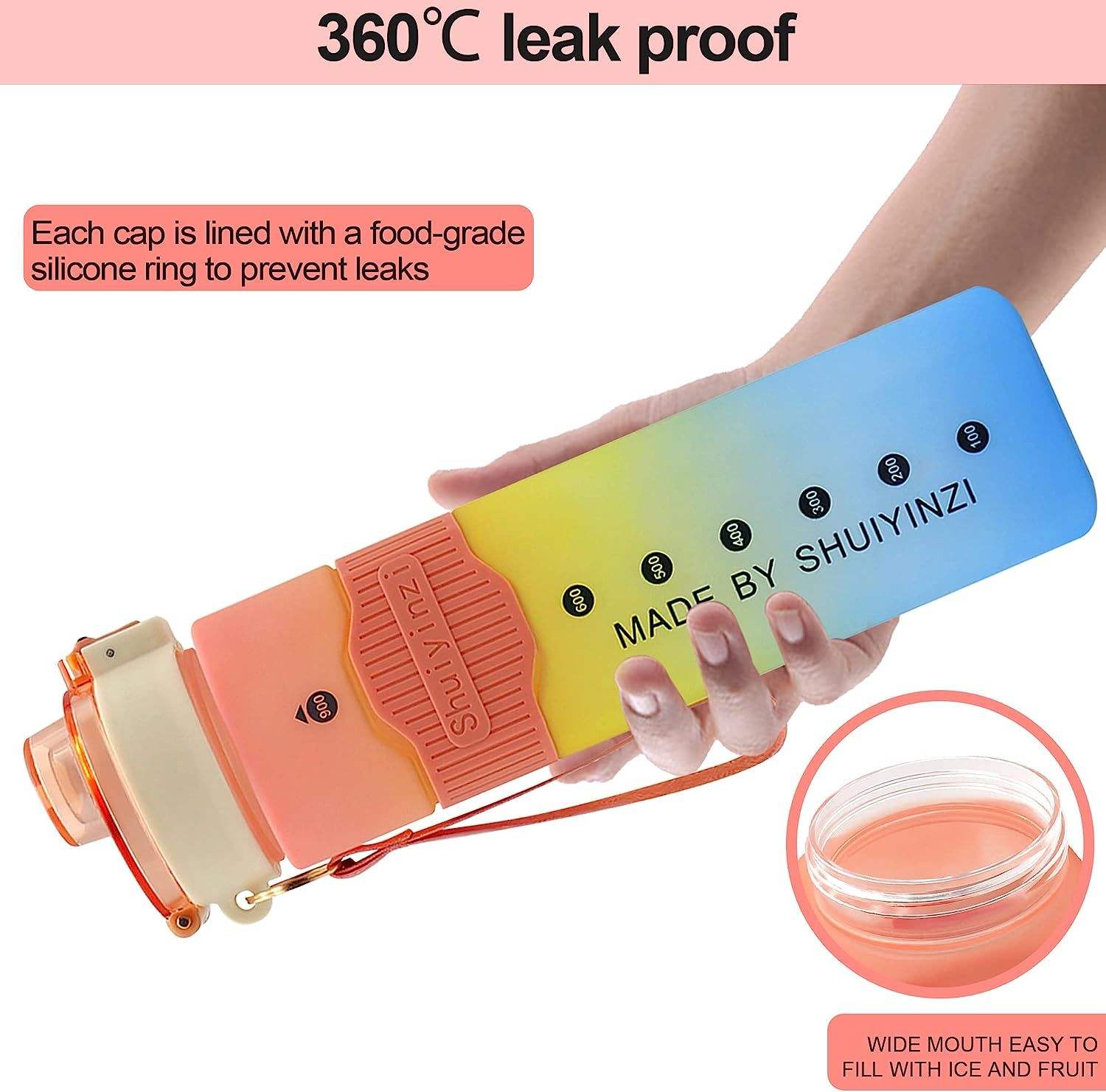 Wholesale Customized Leak-Proof and Anti-slip Travel Water Bottle New 32oz Square Sport Plastic Water Bottle with Logo