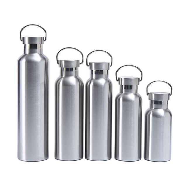 Different Capacity 1000ml 350ml Portable Cup Food Grade 304 Stainless Steel Water Bottle for Sport Travel
