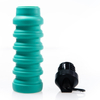 32oz Food Grade Silicone Foldable Travel Drinking Water Bottle with Lid and Locking Buckle Handle