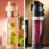BPA Free 24oz Clear Tritan Water Bottle With High Appearance Level With Handle and Fruit Infuser