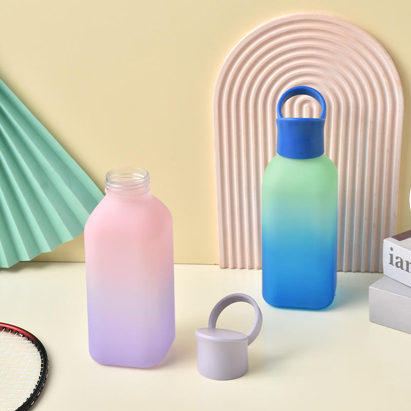 32oz Botella Agua PET Tritan BPA Free Gradient Color Painted Sports Water Bottle