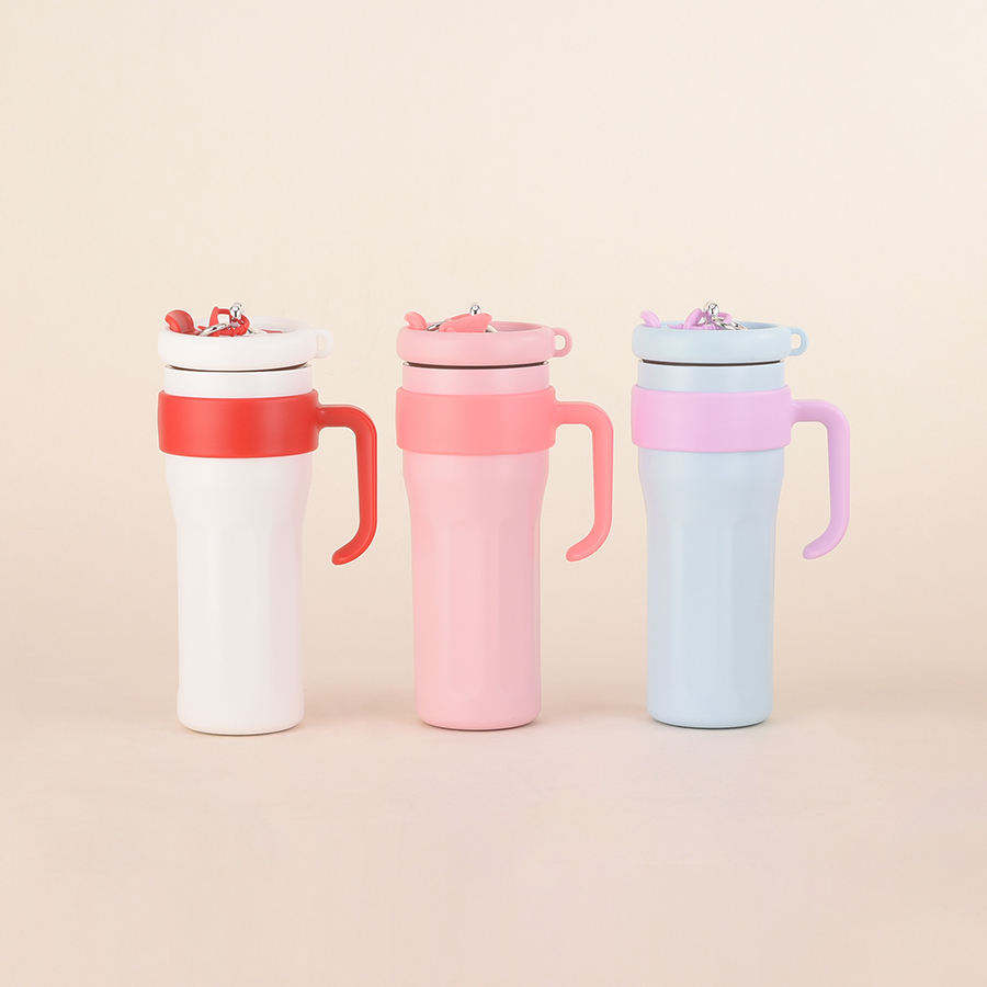 New Stylish 1200ml Keep Hot Cold Vacuum Cup with Handle Large Capacity Straw Stainless Steel Cup