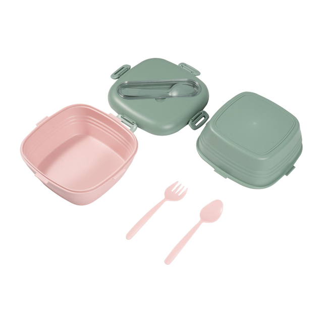 650Ml Hot selling Plastic Bento Box Leakproof Lunch Container RPET Material food grade