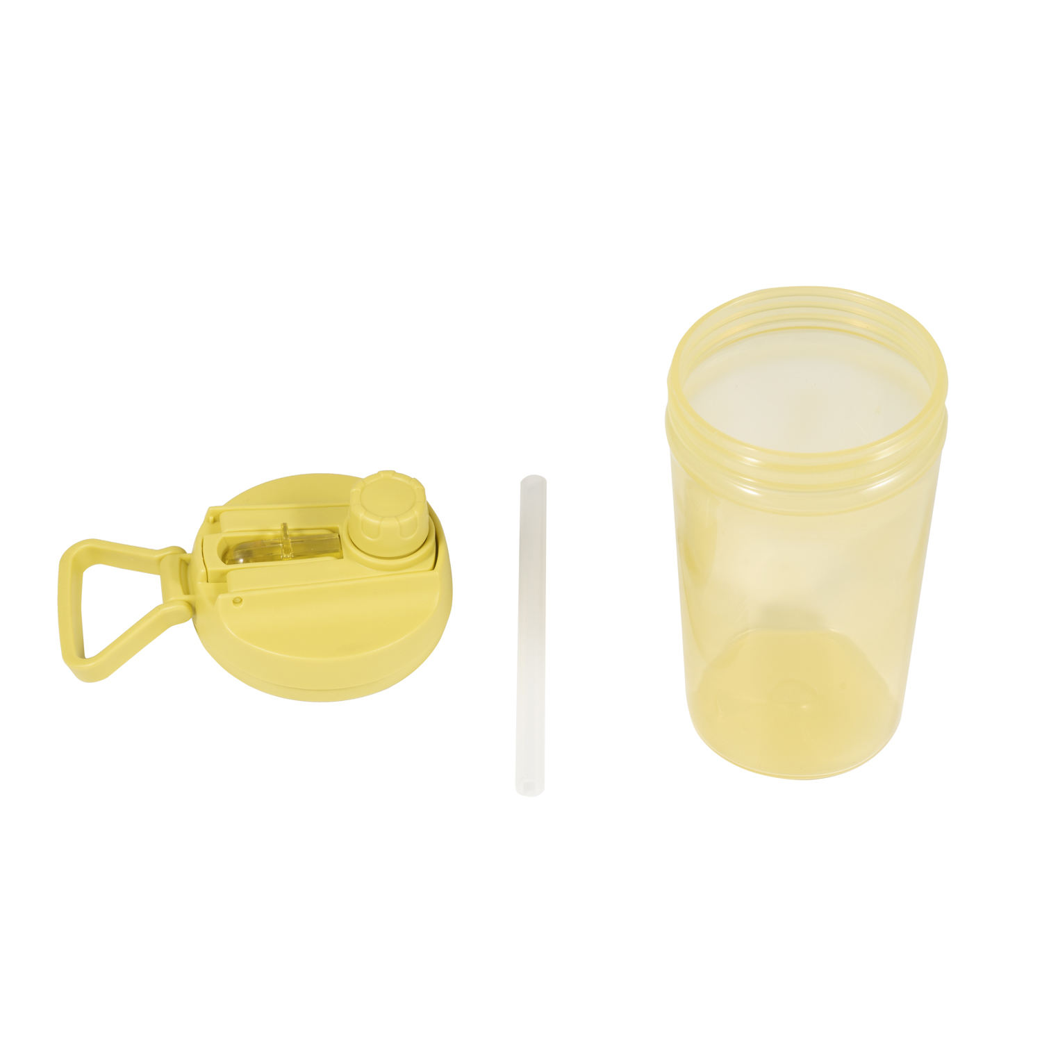 17oz New Portable Dual-spout PP Water Bottle with Direct Drink & Straw Suitable for Hot and Cold Mini Cup
