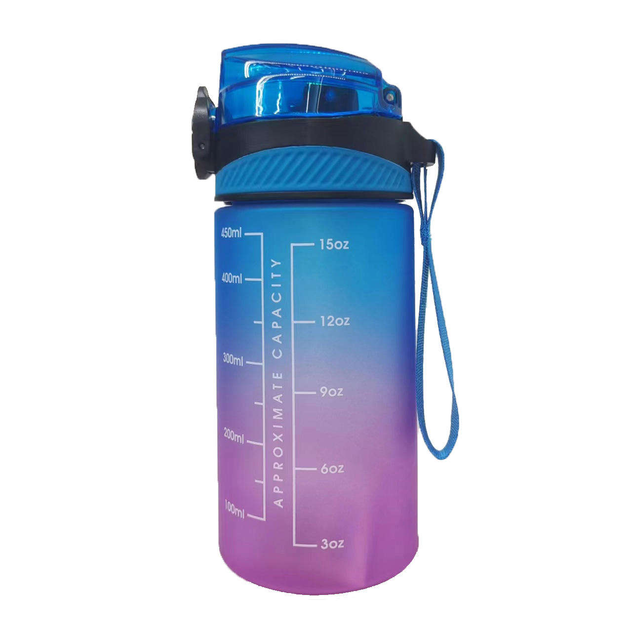 High Quality Tritan Plastic Bottle 450ml Bpa Free Reusable Sports Drink Water Bottle for Kids With Straw