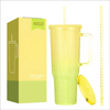 New Upgraded Water Cup BPA Free 40oz Double Wall Straw Plastic Cup Durian Cup for Gym