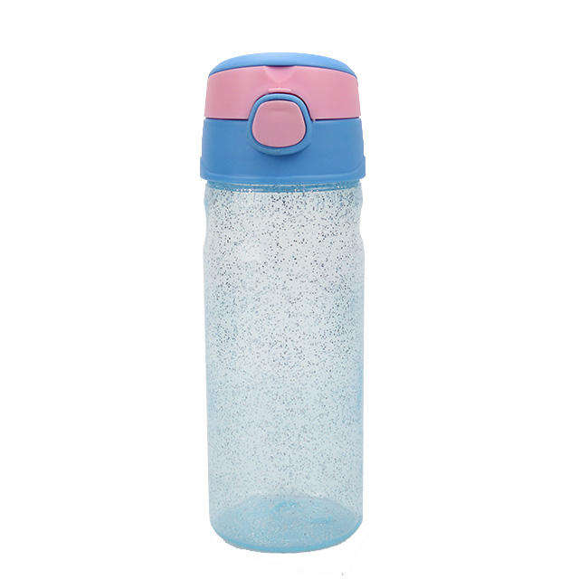 Cartoon PP Material Cute Children Kids Straw Water Bottle 550ml Leak Proof and with a Portable Handle